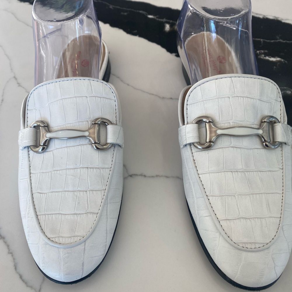 Marc Joseph White Women's Loafer Mule - Picture 3 of 4